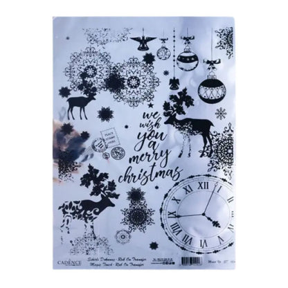 Cadence Silver & Gold Foil Rub On A3 Transfer Sheet – Foiled Festivities