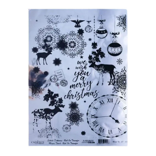 Cadence Silver & Gold Foil Rub On A3 Transfer Sheet – Foiled Festivities