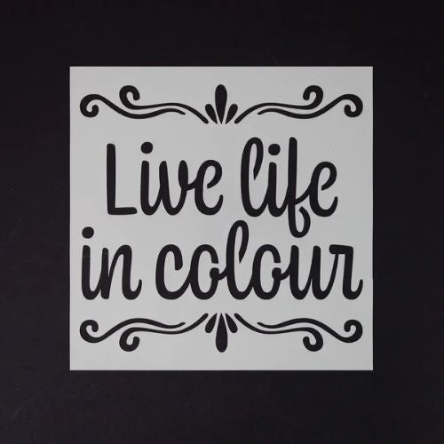 Craft Master Live Life In Colour 8x8 Stencil