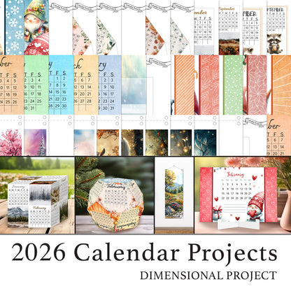 The Crafty Witches - 2026 Calendars Dimensional Kit