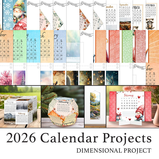 The Crafty Witches - 2026 Calendars Dimensional Kit