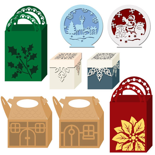 The Crafty Witches - Festive Treat Boxes SVG Bundle