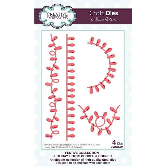 Creative Expressions - Holiday Lights Border & Corner Craft Die Set By Jamie Rodgers