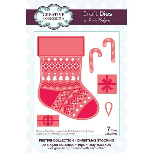 Creative Expressions - Christmas Stocking Craft Die By Jamie Rodgers