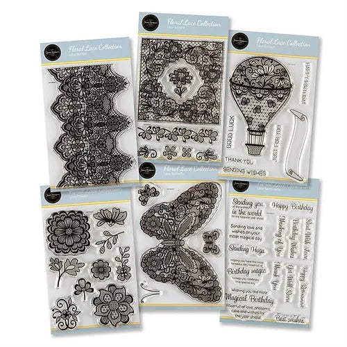 Jamie Rodgers - Floral Lace Collection - Bundle of Six A6 Stamps