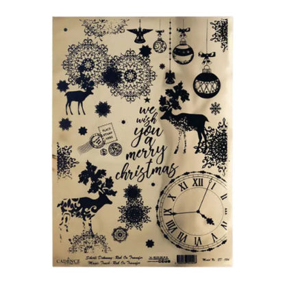 Cadence Silver & Gold Foil Rub On A3 Transfer Sheet – Foiled Festivities