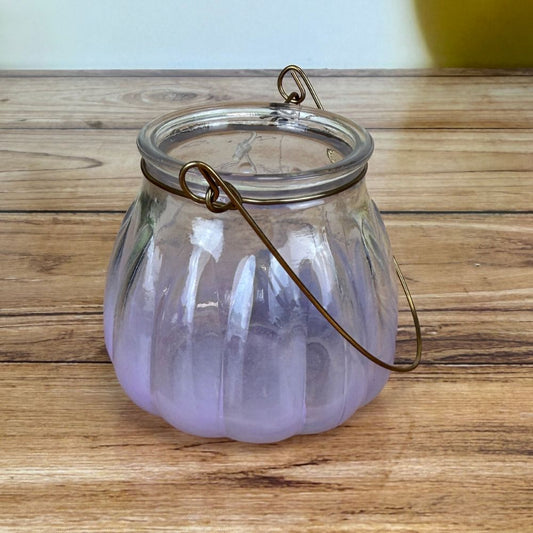 Lilac Glass Tealight Jar