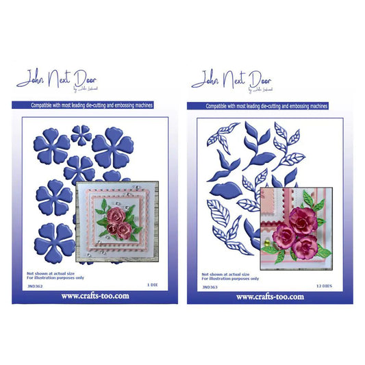 John Next Door - Blousy Peony Flowers & Leaves Die Sets