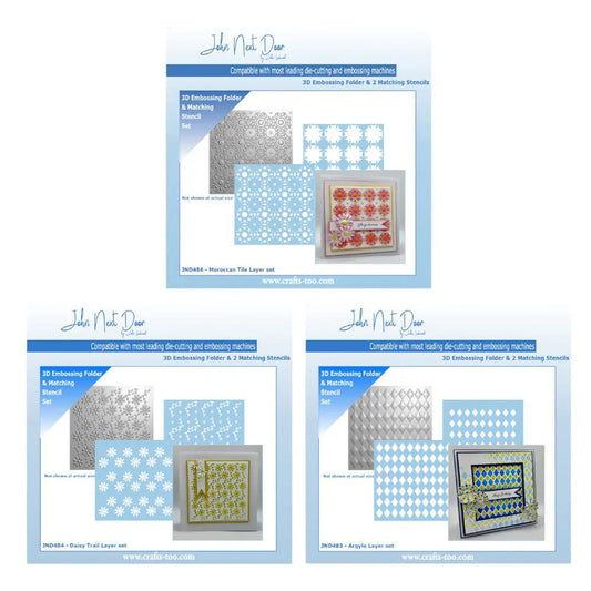 John Next Door - 3D Embossing Folder & Stencil Triple Pack