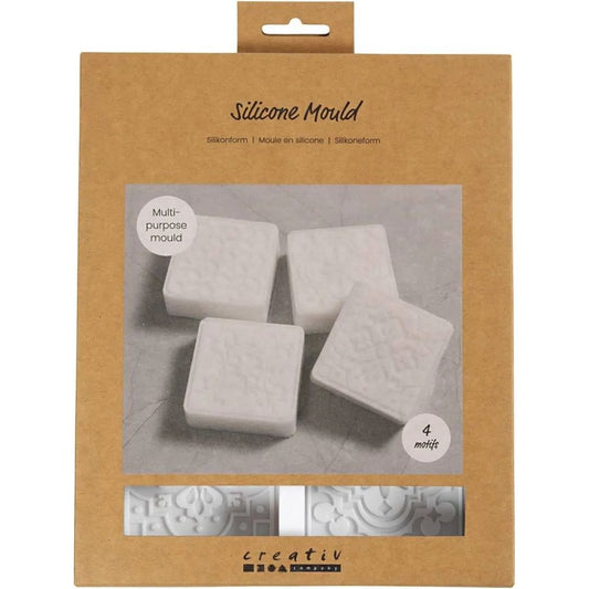 Creativ Silicone Mould - Sqaure with Graphic Design
