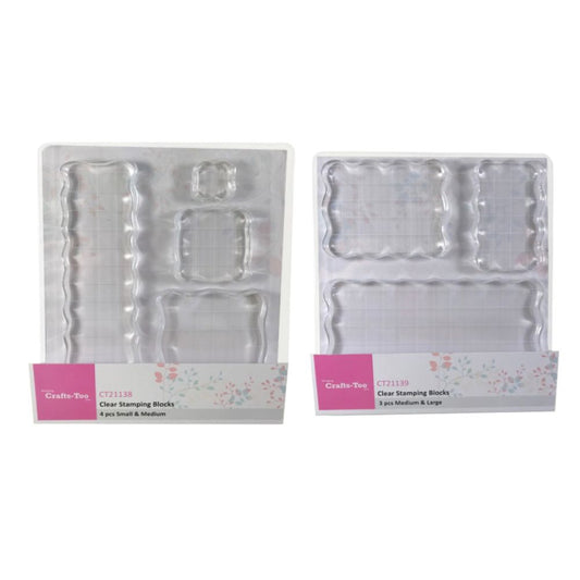 Crafts Too - Clear Stamp Blocks - Large & Small sets - 7 Total