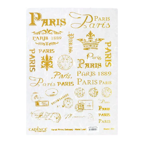 Cadence Gold Metal Leaf A3 Rice Paper - Styled Sentiments