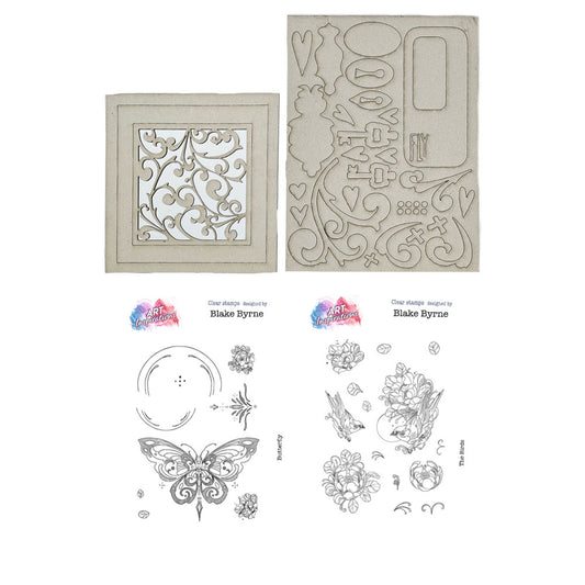 Art Inspirations - Blake Byrne Creative Bundle (stamps and greyboard)