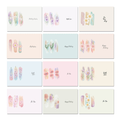 The Crafty Witches - Birth Flowers Ready Made Cards Digital Collection