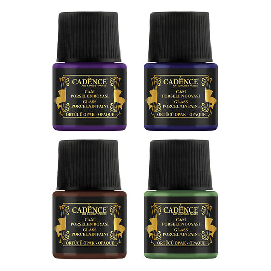 Cadence Glass & Ceramic Opaque Paint Set - Distinguished (4pcs)