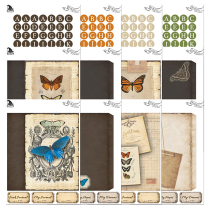 The Crafty Witches - Butterfly Bounty Junk Journal Download Kit