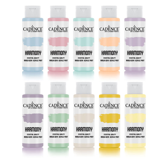 Cadence Harmony Acrylic Paint Set - Pastels (10 x 59ml)