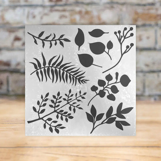 Craft Master Flourishing Foliage 8x8 Stencil