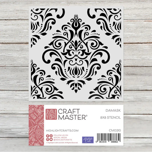 Craft Master Demask 8x8 Stencil