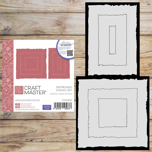 Craft Master Distressed Stencil Set