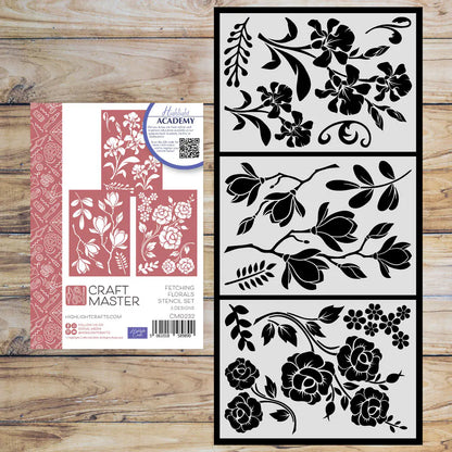 Craft Master Fetching Florals Stencil Set