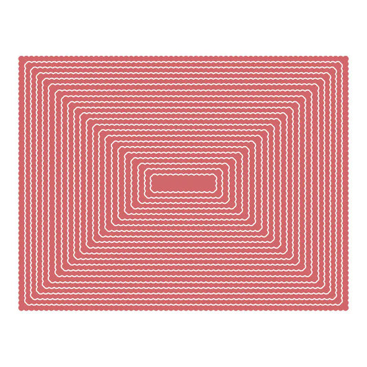 Craft Master Ditsy Scallop Rectangle Die Set