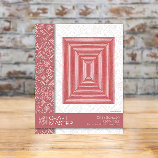 Craft Master Ditsy Scallop Rectangle Die Set