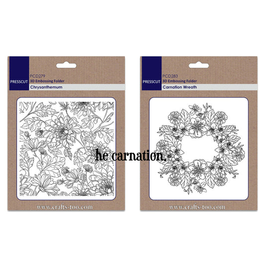 Crafts Too - John Next Door - Press Cut 3D Embossing Folder Duo's