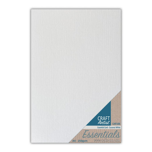 Craft Artist - 30 Sheets Coconut White Essential Card