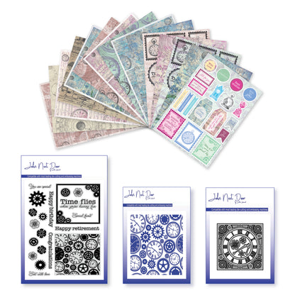 John Next Door - Box Kit 11 Time Flies & Exclusive Paper Download & 2  Pks Vintage Embelishments