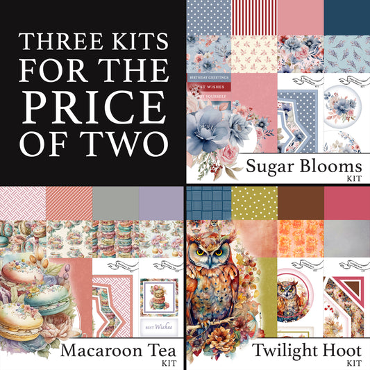 The Crafty Witches - Macaroon Tea, Sugar Blooms & Twilight Hoot Download Kits