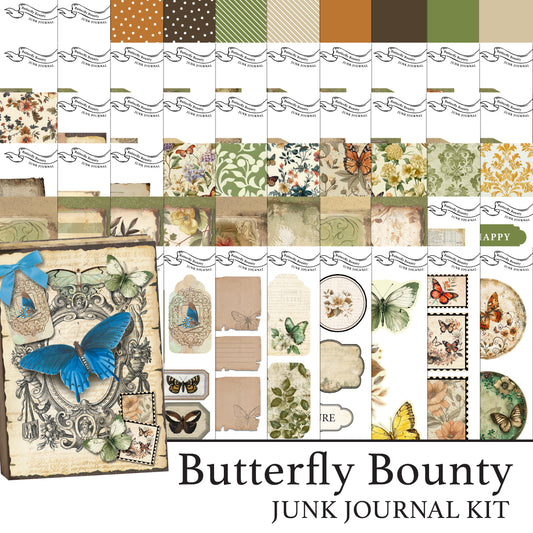 The Crafty Witches - Butterfly Bounty Junk Journal Download Kit