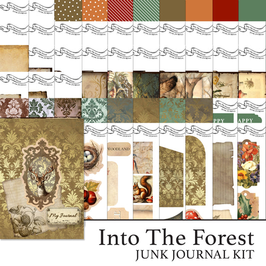 The Crafty Witches - Into the Forest Junk Journal Download Kit