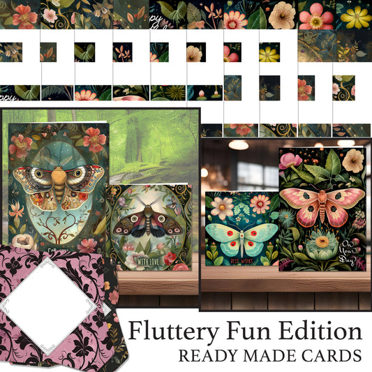 The Crafty Witches - Fluttery Fun Ready Made Cards Download Collection