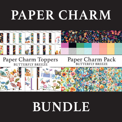 The Crafty Witches - Paper Charms Butterfly Breeze Papers & Toppers Download Collection