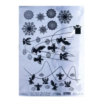 Cadence Gold & Silver Foil Rub On A3 Transfer Sheet - Frosted Finishes