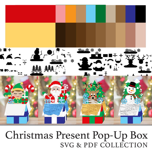 The Crafty Witches - Christmas Presents Pop-up Boxes PDF & SVG Files