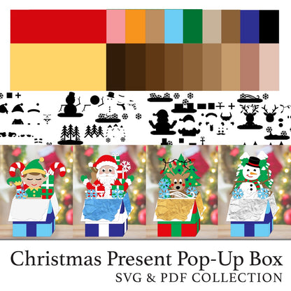 The Crafty Witches - Christmas Presents Pop-up Boxes PDF & SVG Files
