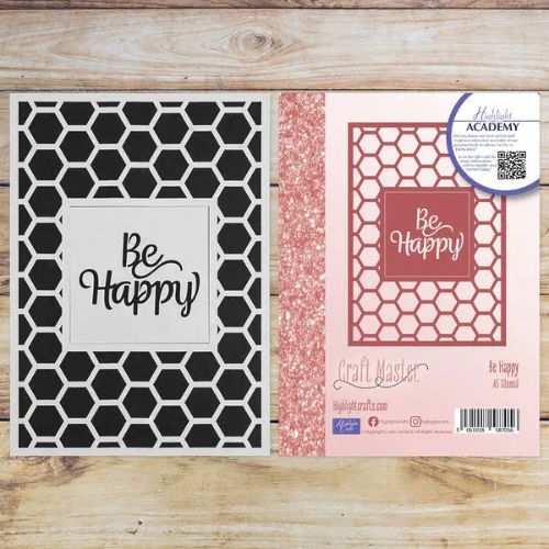 Craft Master A5 Stencil -Be Happy