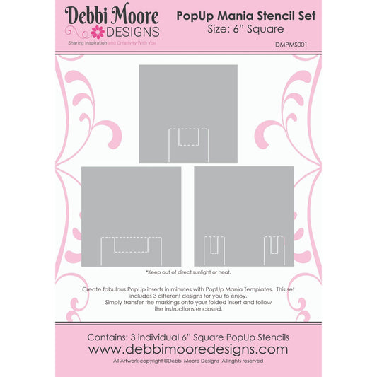 Debbi Moore Designs - Square Pop Up Stencil Set