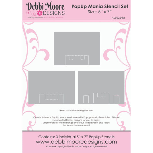 Debbi Moore Designs - 5x7 Pop Up Stencil Set