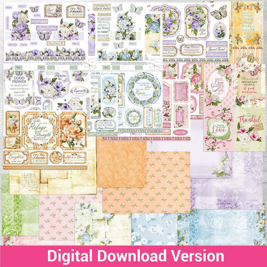 Debbi Moore Designs - Roses in Bloom Cardmaking Digital Download