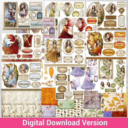Debbi Moore Designs - Autumn Fairies Cardmaking Digital Download