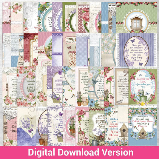 Debbi Moore Designs - Vintage Garden Toppers Cardmaking Digital Download