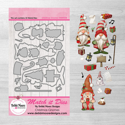 Debbi Moore Designs - Match It Christmas Gnomes Die Set