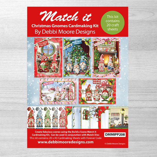 Debbi Moore Designs - Match It Christmas Gnomes Cardmaking Kit