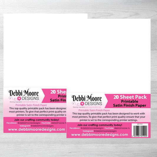 Debbi Moore Designs - Printable Satin Paper 120gsm (40 A4 sheets)