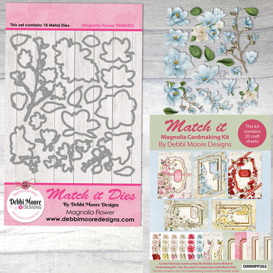 Debbi Moore Designs - Match It Magnolia Dreams Die Set & Cardmaking Kit Multibuy