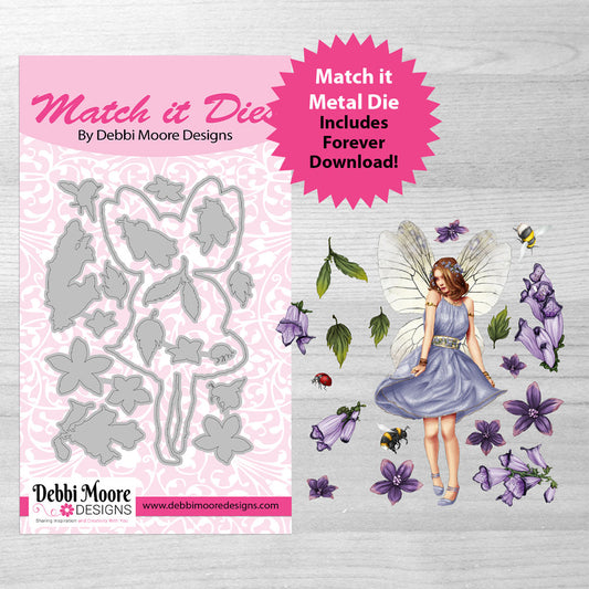Debbi Moore Designs - Summer Fairies Match It Die Set 2