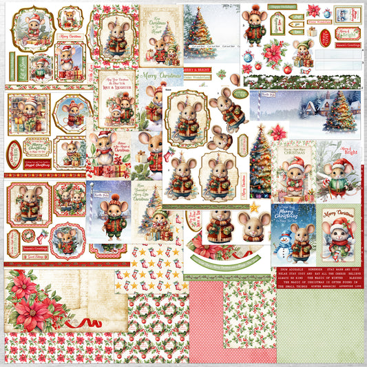 Debbi Moore Designs - A Tiny Tails Christmas Cardmaking kit with Forever Code